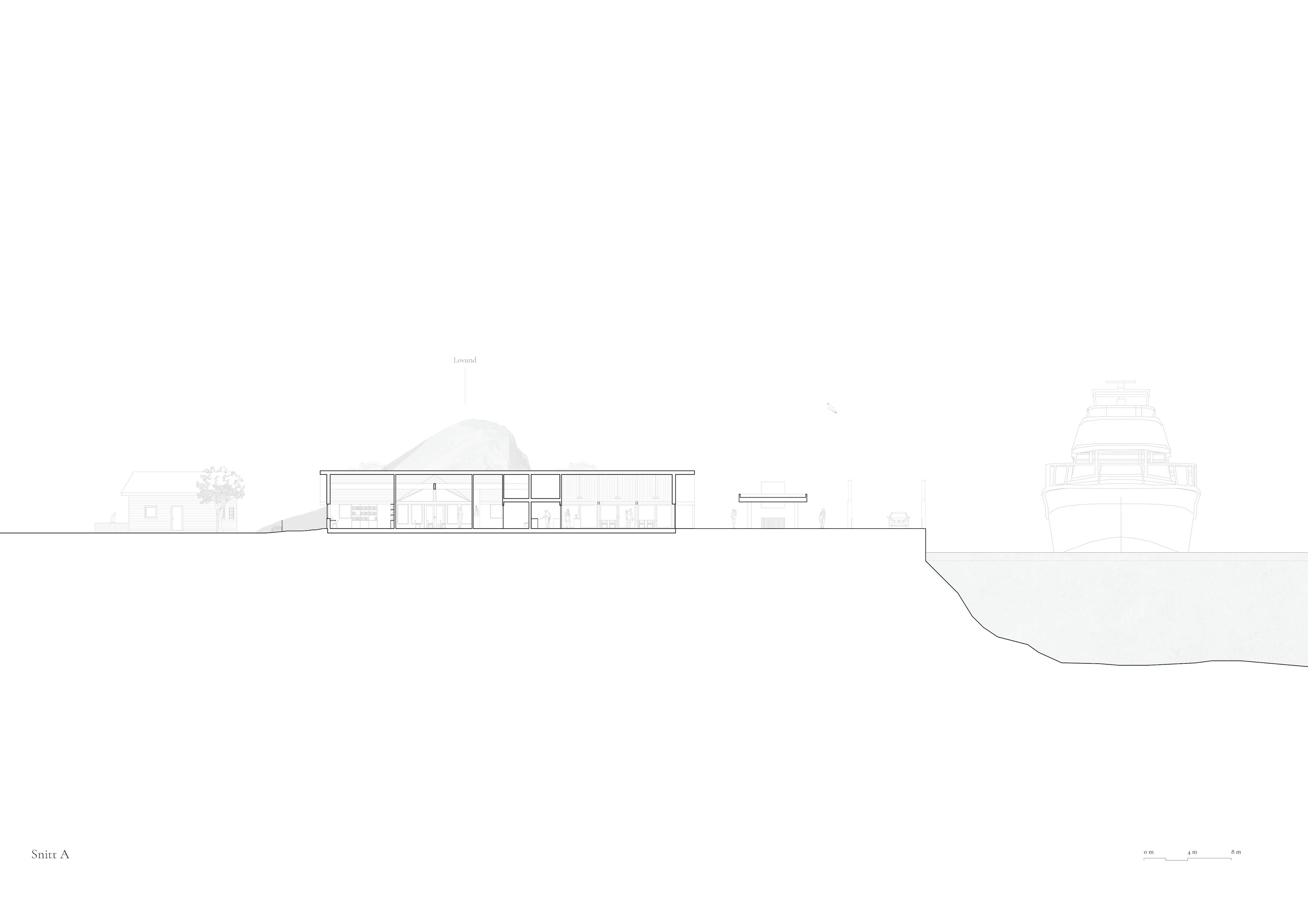 Havnetorget plan og snitt 3